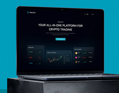 Web 3 | Crypto Trading & Blockchain-UI UX Design bitcoin blockchin buy community crypto crypto currency currency design process design system ethereum landing page research sell trading ui user interface ux web 3 website website design