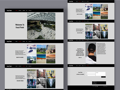 FocalPoint photography studio website photography studio ui design