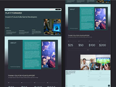 GameBlitz gaming donation website gaming website ui design