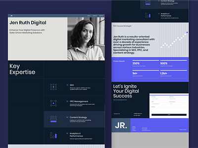 Jen Ruth digital agency website digital agency website ui design