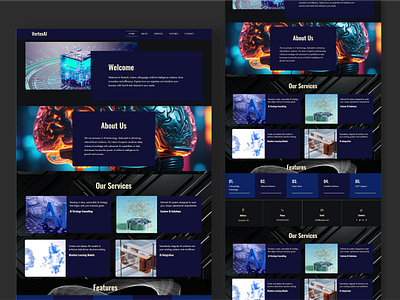 VertexAI agency website ai agency artificial intelligence ui design wix wix studio