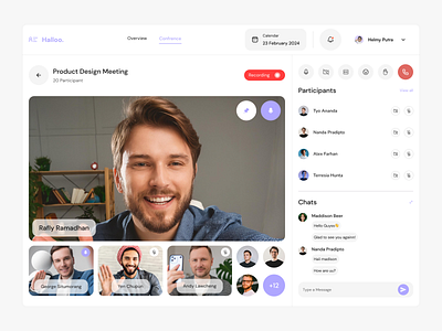 Online Video Calls and Meetings -Dashboard dashboard dashboard design meeting minimalist online meeting product design team meeting ui uidesign uiux ux video confrence webapp