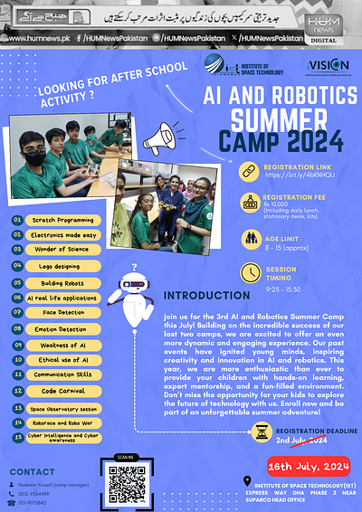 AI AND ROBOTICS SUMMER CAMP SOCIAL MEDIA POSTER