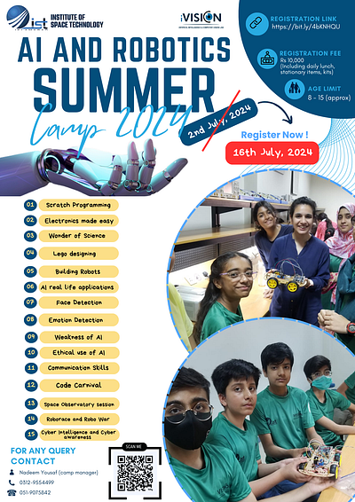 AI AND ROBOTICS SUMMER CAMP SOCIAL MEDIA POSTER