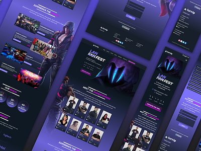 Turnip landing page for a gaming event branding graphic design landing page ui uiux ux design visual design