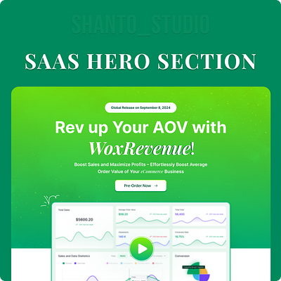 Hero Section For SAAS Website design hero saas saas website section section design ui design web design website website design