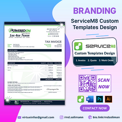 ServiceM8 Custom Template Branding branding branding invoice design branding letterhead graphic design invoice invoice letterhead invoice template letterhead design modern invoice design modern letterhead servicem8 custom invoice servicem8 custom template servicem8 custom templates servicem8 invoice servicem8 invoice template servicem8 template servicem8 templates stationery design xero custom invoice xero custom template