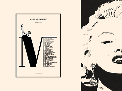 Poster Marilyn Monroe graphic design marilyn monroe poster typography