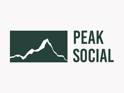 PEAK Social Logo branding graphic design logo typography