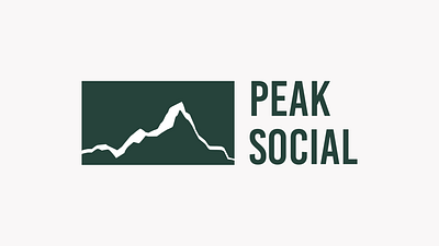 PEAK Social Logo branding graphic design logo typography