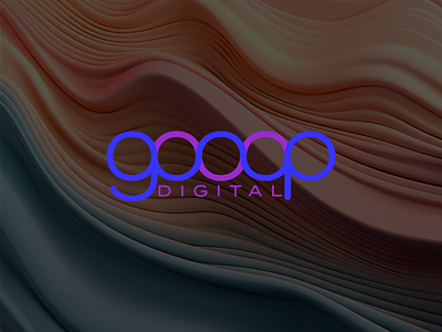 Gooop digital blue logo bradning brand identity branding circle custom font custom logo design font graphic design handmade font logo logo design minimal minimalistic logo neon colors simple logo typography wordmark wordmark logo