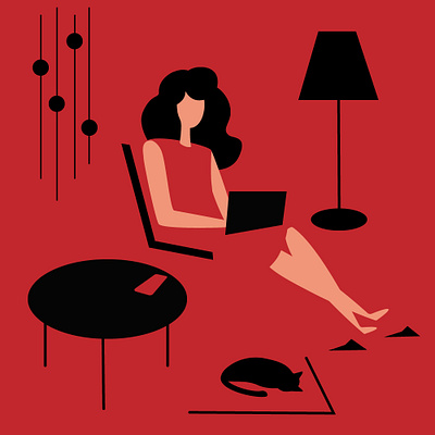 girl in red ill illustration