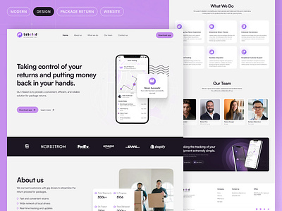 Labeled Returns - logistics landing page clean delivery delivery service landing page logistic app logistic company logistics minimal parcel shipment shipment website shipping shipping tracking track transportation ui ux web design website