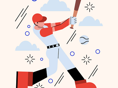 Baseball Illustration baseball baseball illustration flat flat illustration graphic design illustration vector