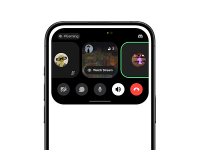 Discord - Dynamic Bar app buttons call component design design system discord dynamic bar dynamic island figma landing page message minimalist mobile modal phone ui ui ui design ui kit widget