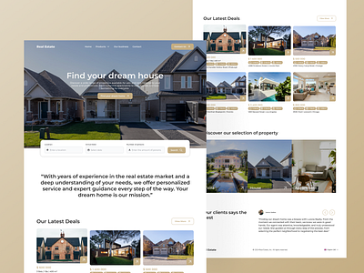 Real Estate Website Design concept agent apartment home property real estate real estate landing page renting residence ui uiux ux