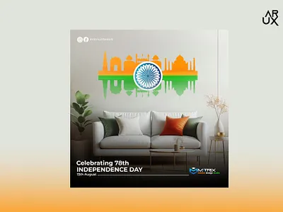 india 78th Independence day Social media post design branding graphic design logo