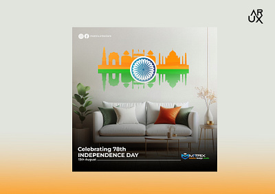 india 78th Independence day Social media post design branding graphic design logo