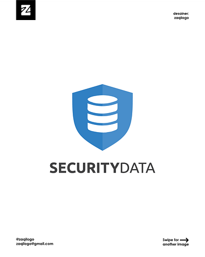 Security Data Logo branding data design graphic design logo logotype pelindung security security data logo simple simple logo tech vector