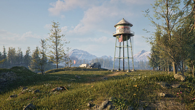 WATER TOWER | SAFE AREA 3d 3d artist 3dart environment gamedev stellstudio ue5 unreal engine unrealengine vanyastellar