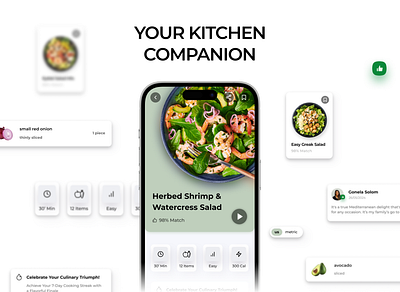 Culinary Compass - Cooking App | UX/UI app app design branding case study concept cooking app kitchen prepertaion app recipe ui ui ux uidesign