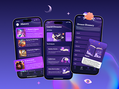 Dreamota - Dream Analysis Powered by AI android design illustration ios logo mobile ui ux