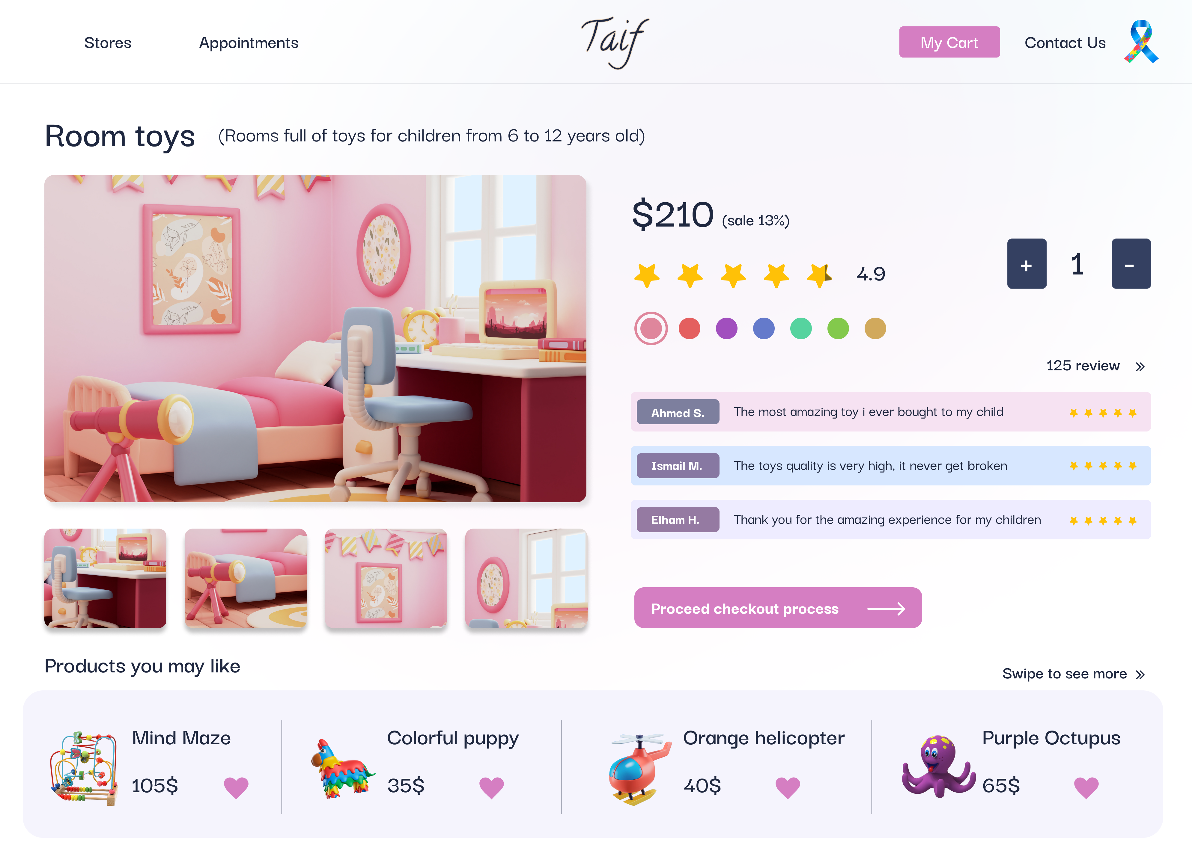 Taif Project - checkout white checkout child design ecommerce toys ui ux