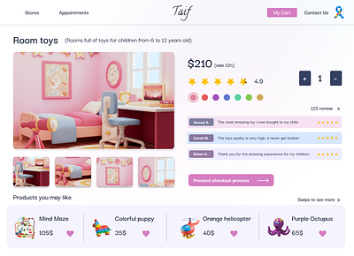 Taif Project - checkout white checkout child design ecommerce toys ui ux