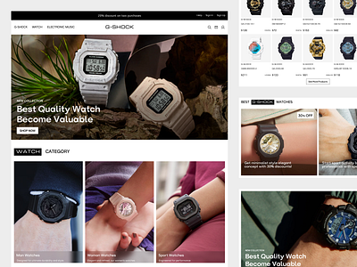 G-Shock - Watch Landing Page clean design design ecommerce figma framer landing page layout online shop online store s watch web shopify shopping website store website typography ui watch website watches web design webflow wesite