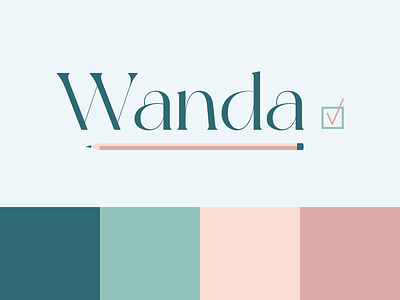 Wanda Colour Palette & Logo colour palette graphic design logo typography