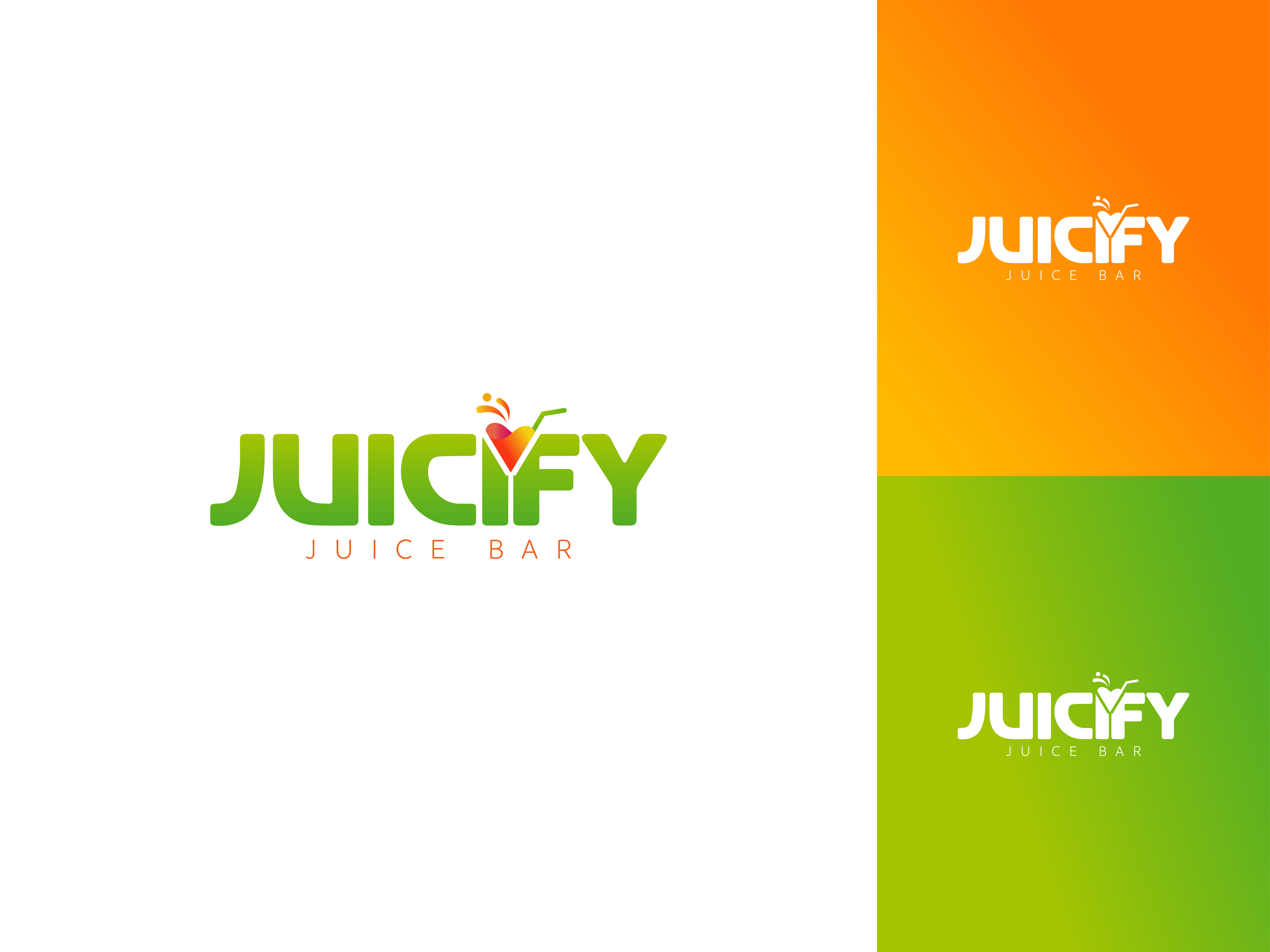 Juicify Juice Bar Logo colorful branding