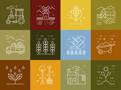 Colored Agriculture Icons agriculture agriculture icon icon design icon set icons download vector icon