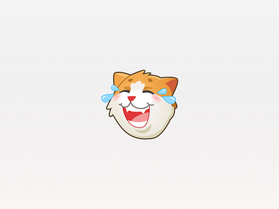 laughing cat cat character emotions figma illustration sticker vector