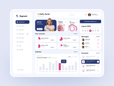 E-learning Platform - Dashboard Design app dashboard design design concept dribbbleconcepts e learning figma ui ux uxui design