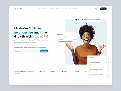 Website Design | CRM Tool | SAAS crm customerservice landingpage productdesign saas saastool ui uidesign uiux userinterface ux webdesign websitedesign