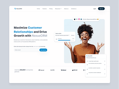 Website Design | CRM Tool | SAAS crm customerservice landingpage productdesign saas saastool ui uidesign uiux userinterface ux webdesign websitedesign