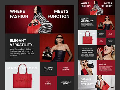 Marc Jacobs Bags - Amazon Landing Page Design amazon amazon design amazon landing page branding design graphic design illustration landing page landing page design logo marc jacobs bags typography ui ux vector