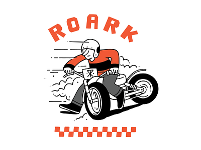 Roark Moto Graphic artist brand illustration character design design drawing fun graphic graphic design graphic designer hand drawn illustration illustrator moto playful t shirt graphic type designer whimsical witty