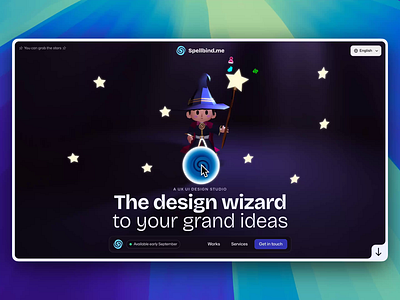 Portfolio update, some magic! 3d animation dark framer magic portfolio spline spline 3d ui wizard