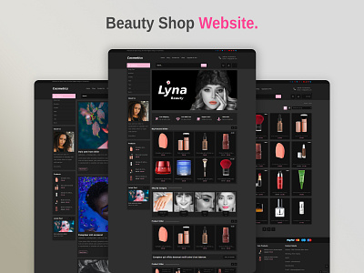 Beauty Shop Theme Template branding design ecommerce illustration ui web design website design website template woocommerce wordpress