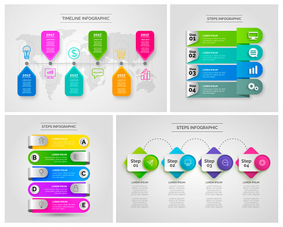 Infographic template business design graphic design infographic modern template timeline vector