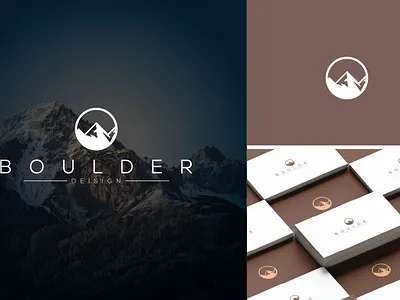 Boulder Design Logo brand logo branding branding design business logo corporate design create logo creative design design designpark14 graphic design logo logo concept logo creation logo creator logo design logo desinger logo maker logo making mountain logo