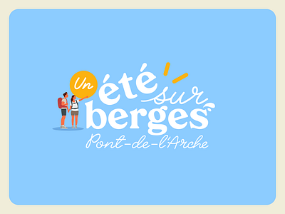 Un été sur berges - Branding branding design graphic design graphisme identity illustration letter logo logotype pastel summer type typography work