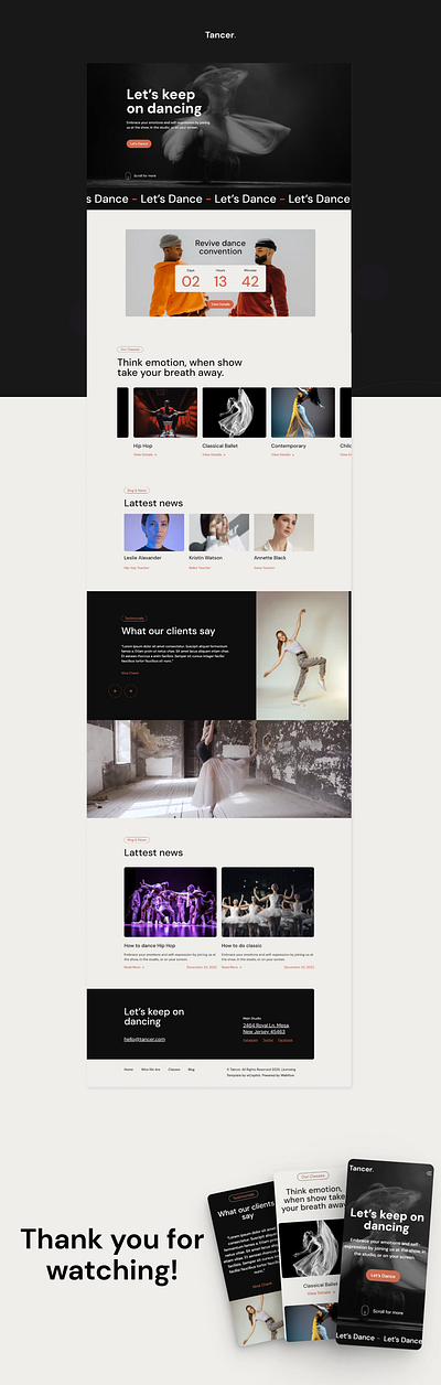 Tancer dance template figma design professional template responsive design seo optimized template ui design web designers webdesign webflow webflow design webflow designer webflow template webflow website website design website designers website template