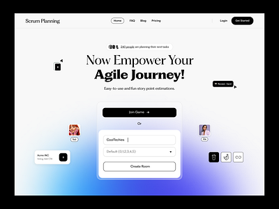 Scrum Planning - Website brand design branding clean dstudio game graphic header illustration landing page product design scrum scrum poker typography ui ui ux user experience ux vector web design website