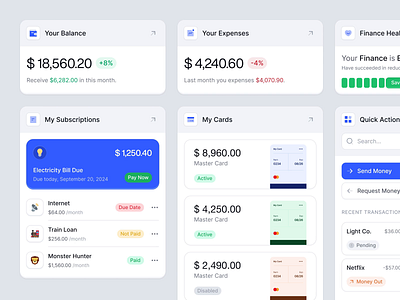 Fintech - Component application b2b clean component dipa inhouse finance fintech modern money motion graphics product design saas startup ui ux wallet wealth management