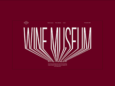 Wine Museum. Main page design figma ui ux wine