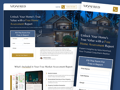 Real Estate Lead Generation Page Design conversion optimization design figma graphic design landing page lead generation ui unbounce web design webflow