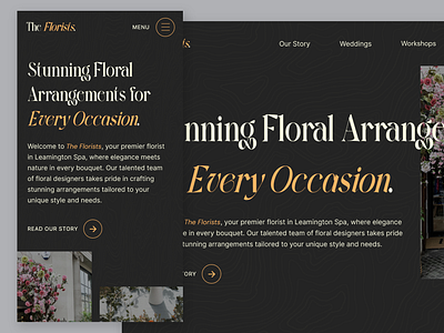 Florist & Floral Arrangements: Website UI/UX design figma floral arrangements florist flowers leamington spa mockup ui ux warwickshire web design