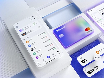 Diwallet - Financial Wallet Mobile App animation app assistant banking binance bitcoin blockchain coin crypto crypto wallet cryptocyrrency finance finance app financial app fintech investment mobile mobile app payment wallet